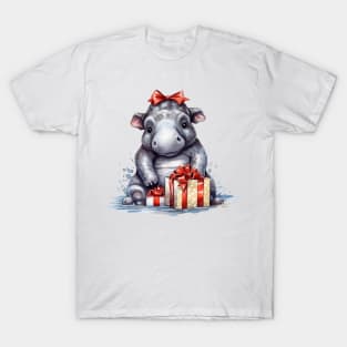 Christmas Hippo T-Shirt